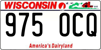 WI license plate 975OCQ