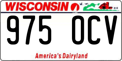 WI license plate 975OCV
