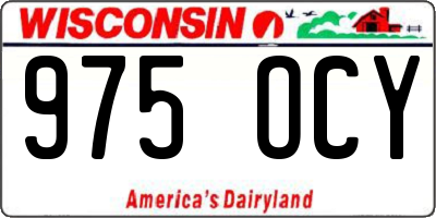 WI license plate 975OCY
