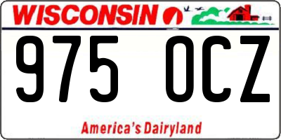 WI license plate 975OCZ