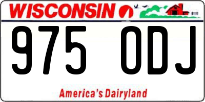 WI license plate 975ODJ