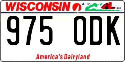 WI license plate 975ODK
