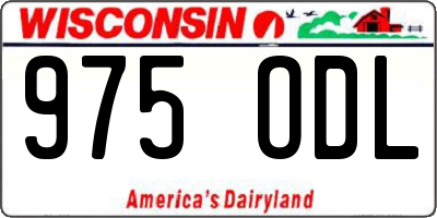 WI license plate 975ODL