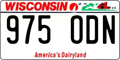 WI license plate 975ODN