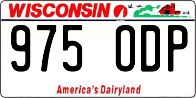 WI license plate 975ODP