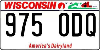 WI license plate 975ODQ