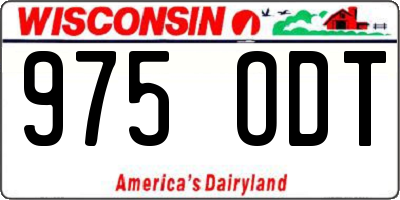 WI license plate 975ODT