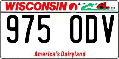 WI license plate 975ODV