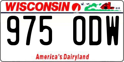 WI license plate 975ODW