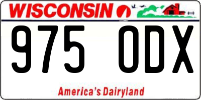 WI license plate 975ODX