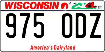 WI license plate 975ODZ