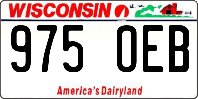 WI license plate 975OEB