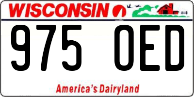 WI license plate 975OED