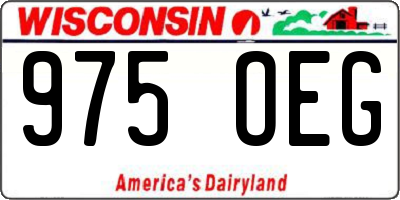 WI license plate 975OEG