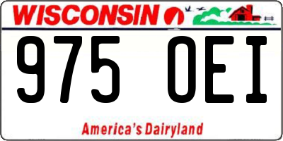 WI license plate 975OEI