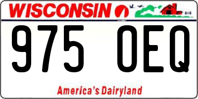 WI license plate 975OEQ