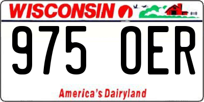 WI license plate 975OER