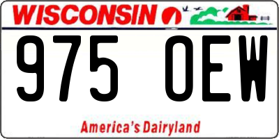 WI license plate 975OEW