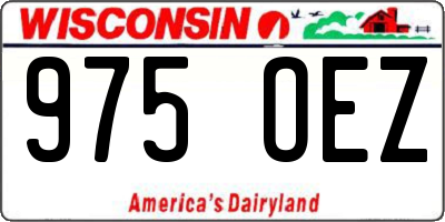 WI license plate 975OEZ