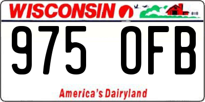 WI license plate 975OFB