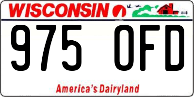 WI license plate 975OFD