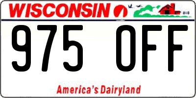 WI license plate 975OFF
