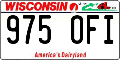 WI license plate 975OFI