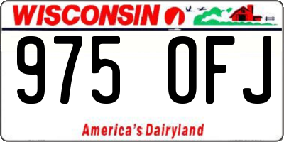 WI license plate 975OFJ