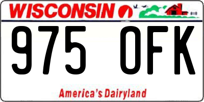 WI license plate 975OFK