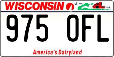 WI license plate 975OFL