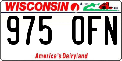 WI license plate 975OFN