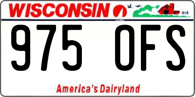 WI license plate 975OFS