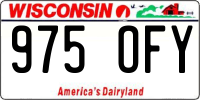 WI license plate 975OFY
