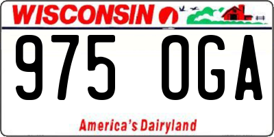 WI license plate 975OGA