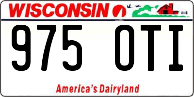 WI license plate 975OTI