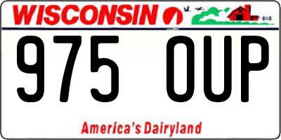 WI license plate 975OUP