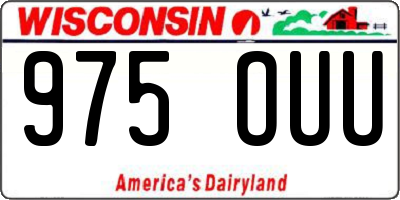 WI license plate 975OUU