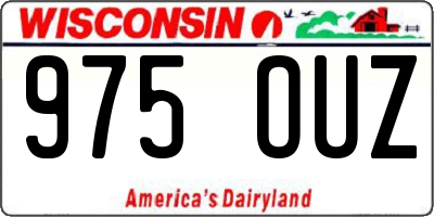 WI license plate 975OUZ