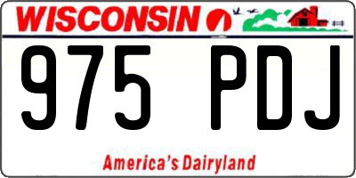 WI license plate 975PDJ