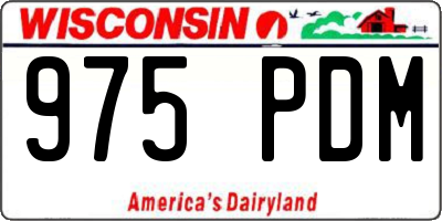 WI license plate 975PDM