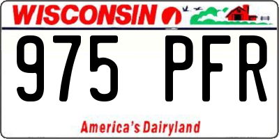 WI license plate 975PFR