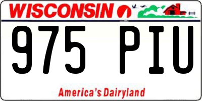 WI license plate 975PIU