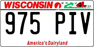 WI license plate 975PIV