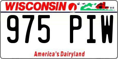 WI license plate 975PIW