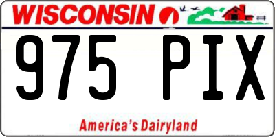 WI license plate 975PIX