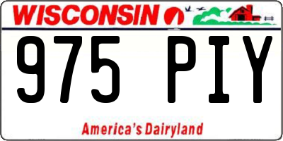 WI license plate 975PIY