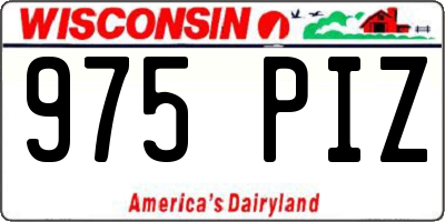 WI license plate 975PIZ