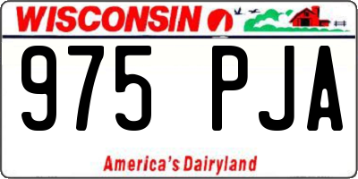 WI license plate 975PJA