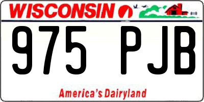 WI license plate 975PJB