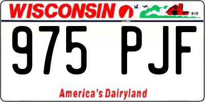 WI license plate 975PJF